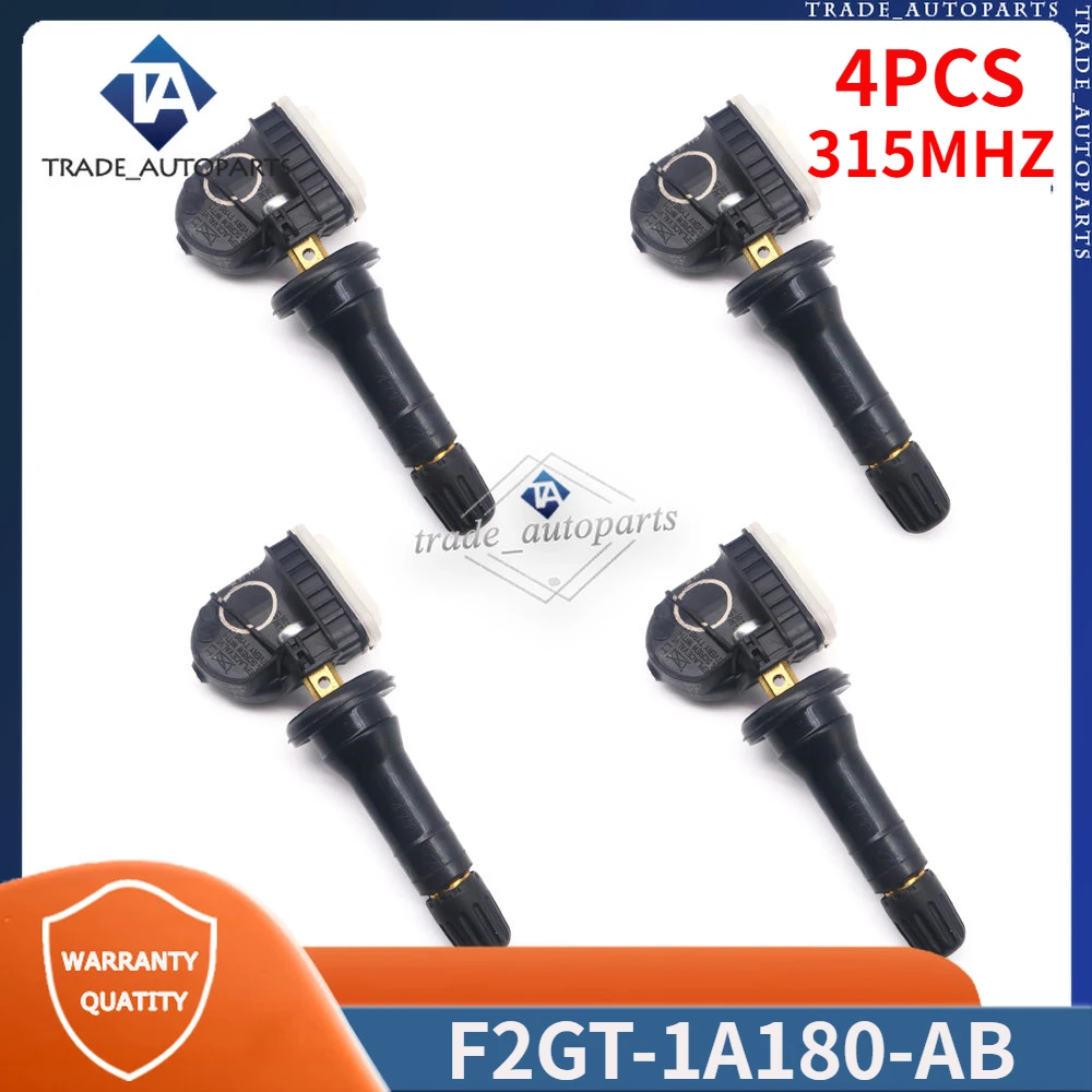 F2Gt-1A180-Ab Tpms Sensore Pressione Pneumatici 4 Pezzi Per Ecosport Edge Explorer F-150 Supercrew Mustang Lincoln Continental F2Gz1A189A