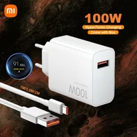 Original 100W 90W Xiaomi Charger EU Turbo Fast Charger USB Adapter for Xiaomi 17 Pro Max POCO X7 X8 F7 F8 Pro Ultra Type C Cable 1