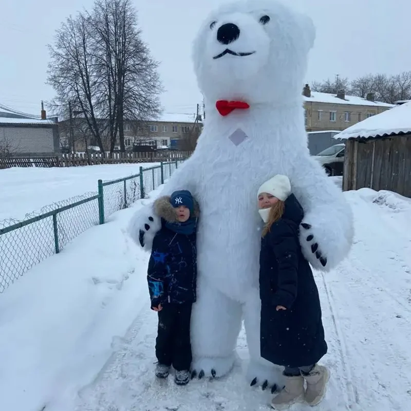 Mascot Costume Birthday Party Supplies Giant Plush Polar Bear Inflatable Mascot Costume Carnival Activity Show Cartoon Martha Bear Birthday Party Role Play Props