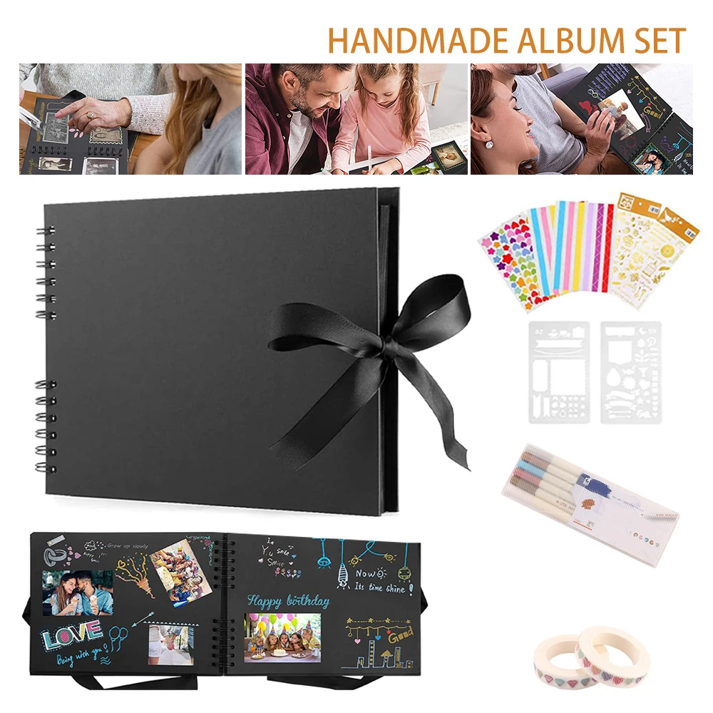 Genuine Leather Filmed Photo Albums Diy Photo Album Big Capacity Pictures  Collection Book Wedding Birthday Anniversary Gift - Photo Albums -  AliExpress