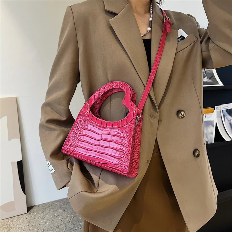 Heart-shaped Lock Women's Small Hand Bag Short Handle Shoulder Crossbody  Bags for Womem 2022 Trend Designer Lady Travel Handbags