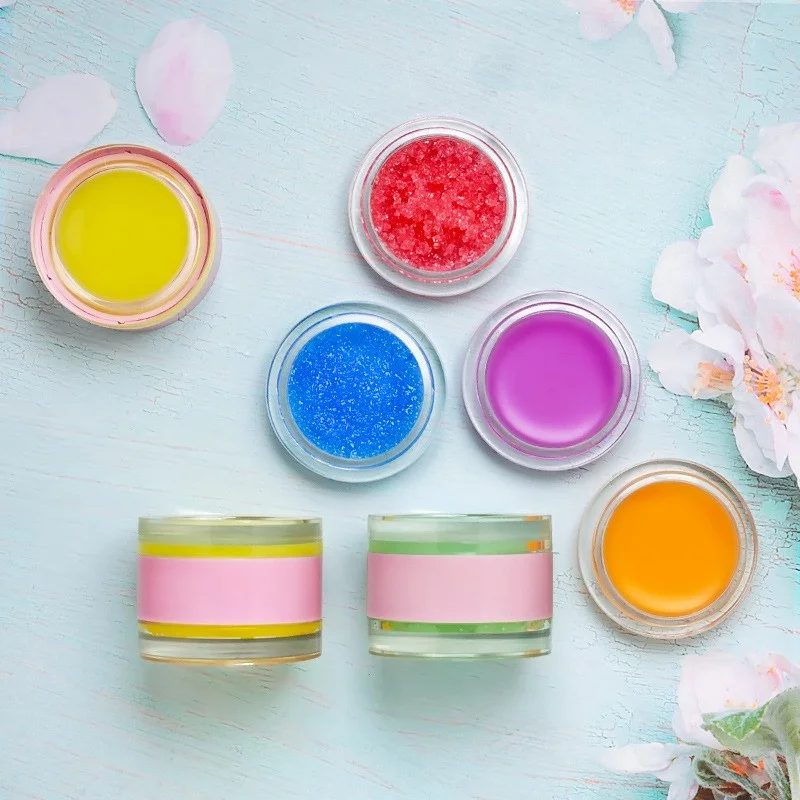 

Custom Logo Organic Fruit Lip Care Scrub 2 In 1 Moisturizer Exfoliating Lip Scrub and Lip Balm