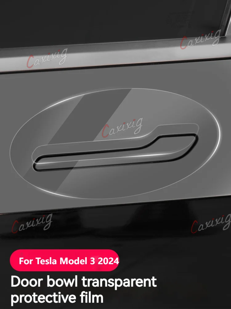 

Защита от царапин на дверной ручке для Tesla Model 3 2023 2024-перевернутая защитная пленка на дверную ручку из ТПУ для автомобильной одежды