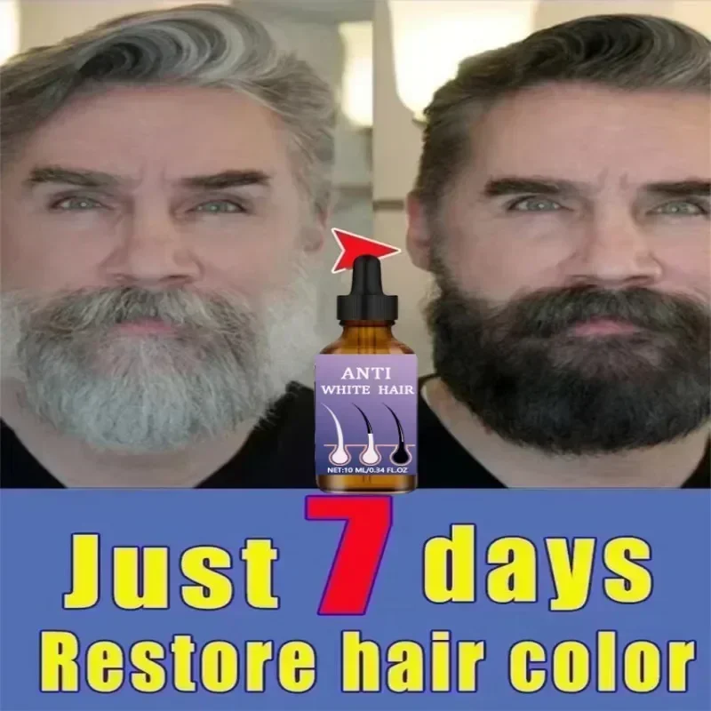 Black hair liquid removes grey hair in old age Natural anti-white ahair effective for natural ahair color and restore black hair color restorer