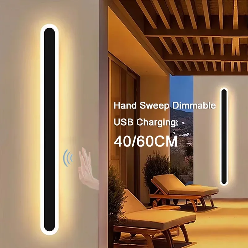 USB Recharge Wall Lamp Hand Sweeping For Living Room Bedroom Kitchen Backyard Garage Living Room Home LED Lighting Fixtures