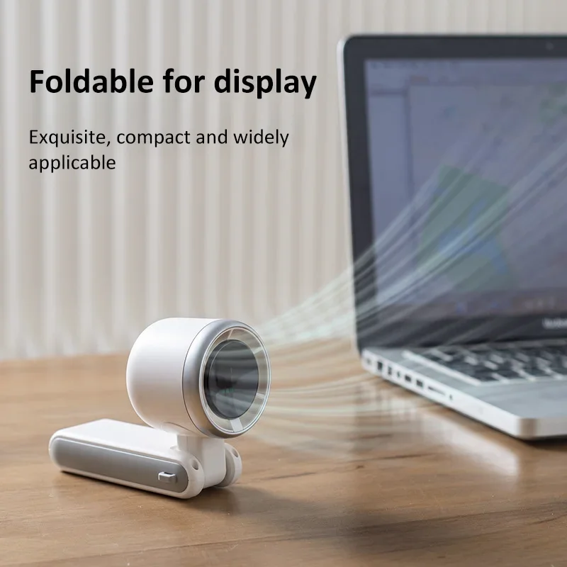 2025 New Hanging Neck Outdoor 180 Degree Folding Desktop Mini Fan Hand-held Folding High-speed Powerful Turbo Fan 5
