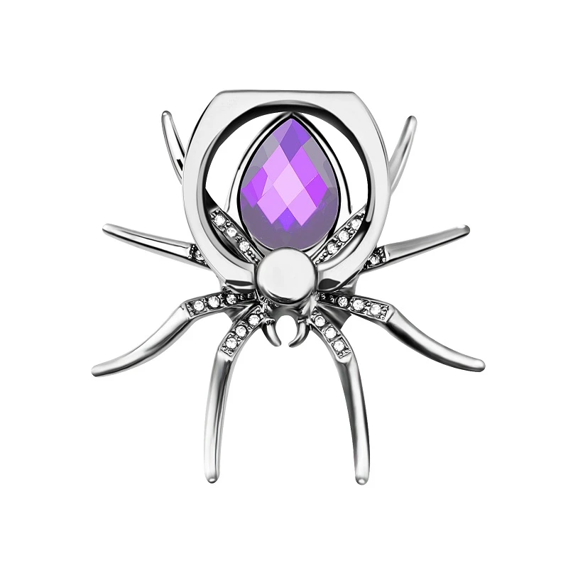 Luxury Diamond Spider Ring Phone Holder - 360° Rotating Grip and Stand