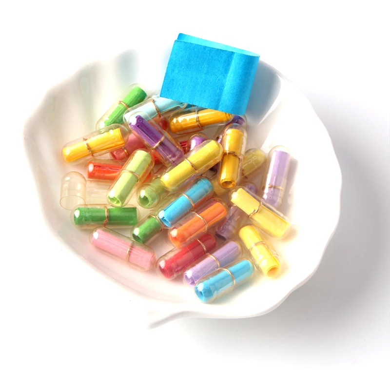 Message Letter Capsules 50Pcs Clear Wish Bottle Blank Letter Paper Envelope Capsule
