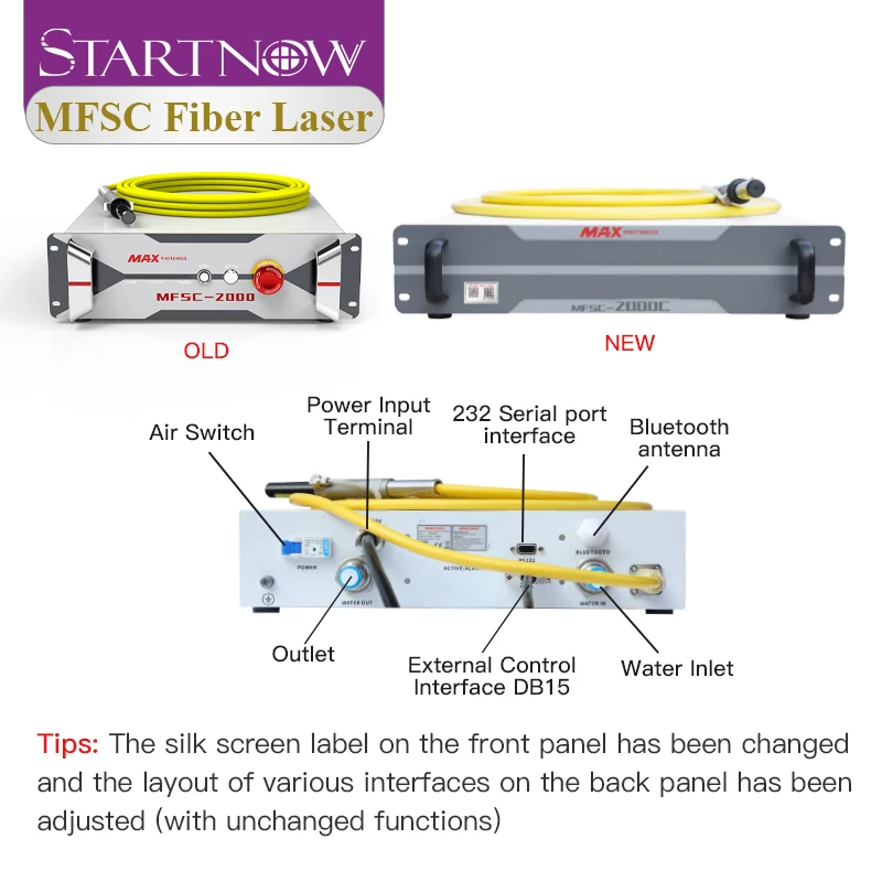 Startnow Fiber Laser Source MAX 1500-3000W MFSC-3000 Single Module CW Laser Power Supply for Cutting Welding Machine