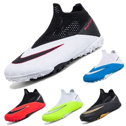 36-49 Professional Breathable High Ankle Football Shoes For Both Men And Women Youth  Outdoor Indoor Grass Training Sports Shoes