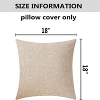 Housses de coussin en toile de jute beige, housse de coussin pour canapé, salon, banc, sol, décoration d'intérieur, ensemble de 2 pièces, 18x18 pouces 6