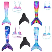 New Kids Adult Swimming Mermaid Tail Girl Mom Cosplay Mermaid Costume Children Party Gift Fantasy Swimsuit with Monofin Fin