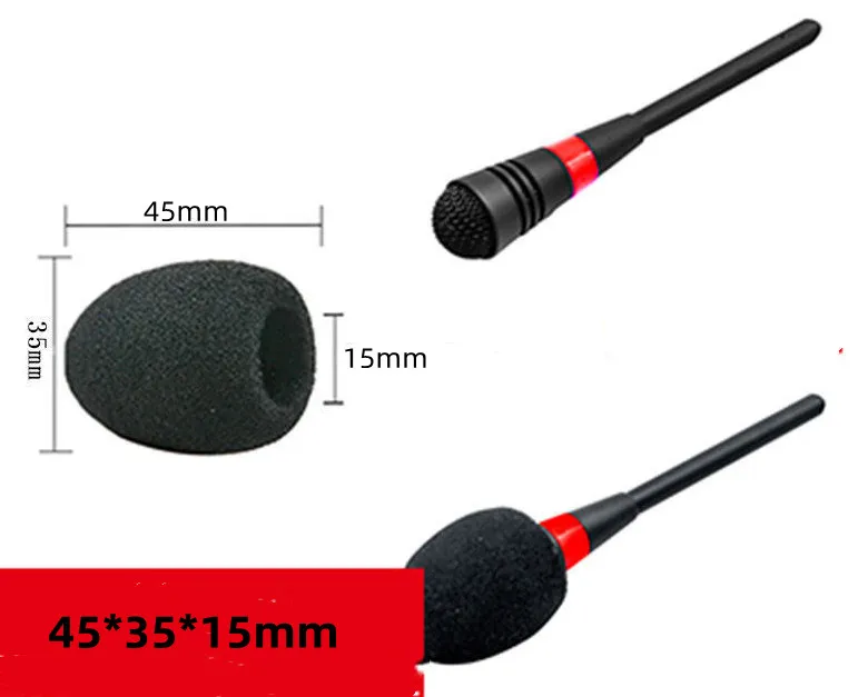 5-100 Pièces Microphone Remplacement Mousse Microphone Pare-brise Casque Couverture Téléphone Casque Micro Couverture Pare-brise Casque Mousse