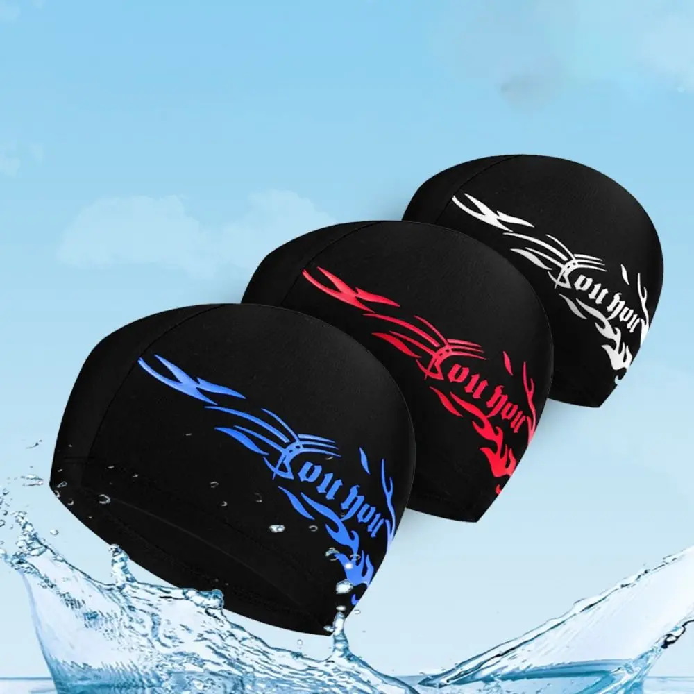 

Nylon Cloth Cloth Swim Cap Elastic Waterproof Swimming Caps Sunscreen Free Size Men's Cloth Swim Cap