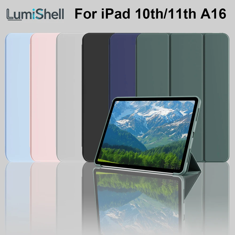 Premium Trifold Stand Case with Silicone Cover and Soft TPU Back Shell