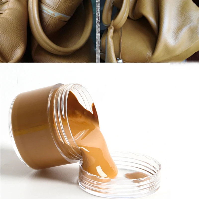 

Khaki Leather Stain Diy Leather Bag Sofa Shoes Clothing Refurbishment Change Color Paste Leather Pigment Leather Making Supplies