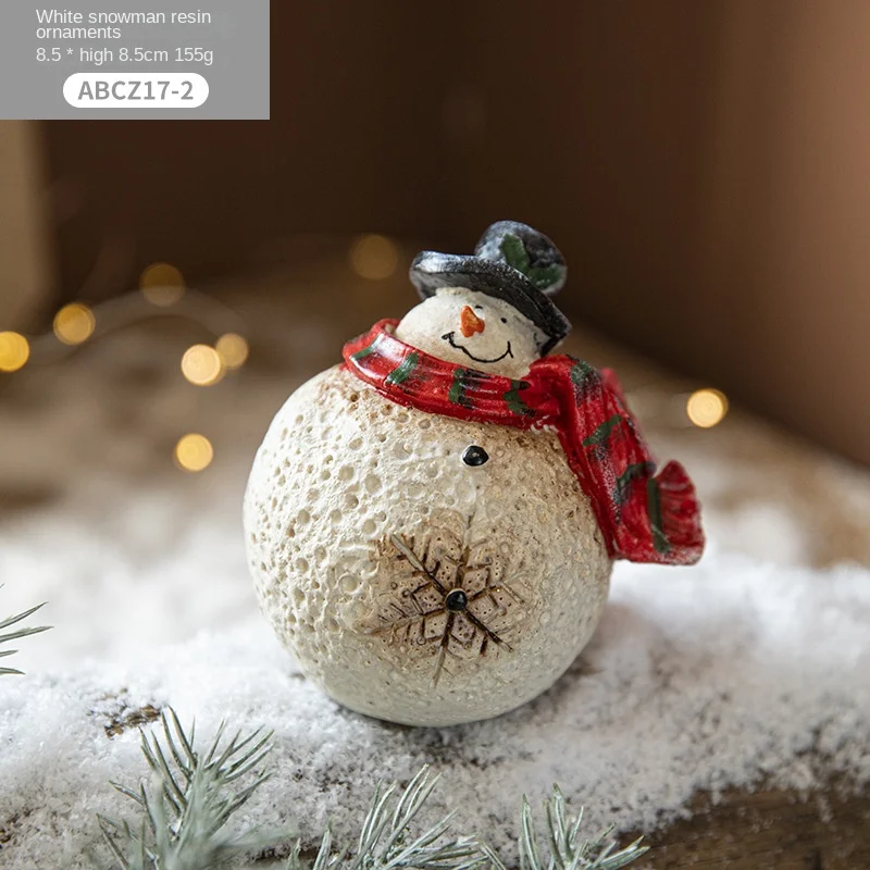 Christmas Painted Resin Santa Claus Gnome Ornaments Christmas Decorations Accessories Desktop Scene Layout Props