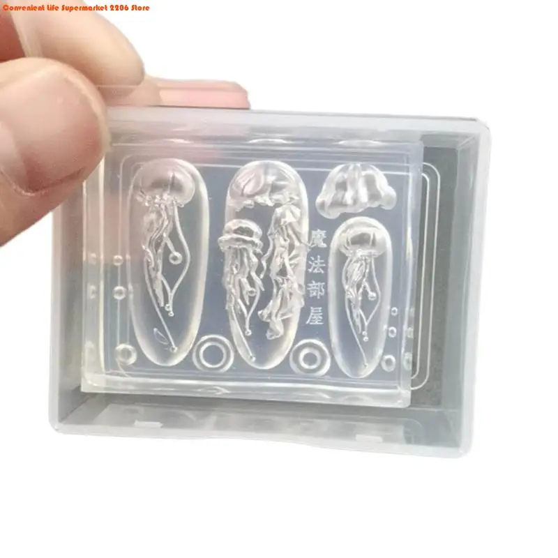 Soft Silicone Jellyfish Moulds Art Dropper Mold Convenient Art Molds Resin Craft Mould DIY Casting Moulds