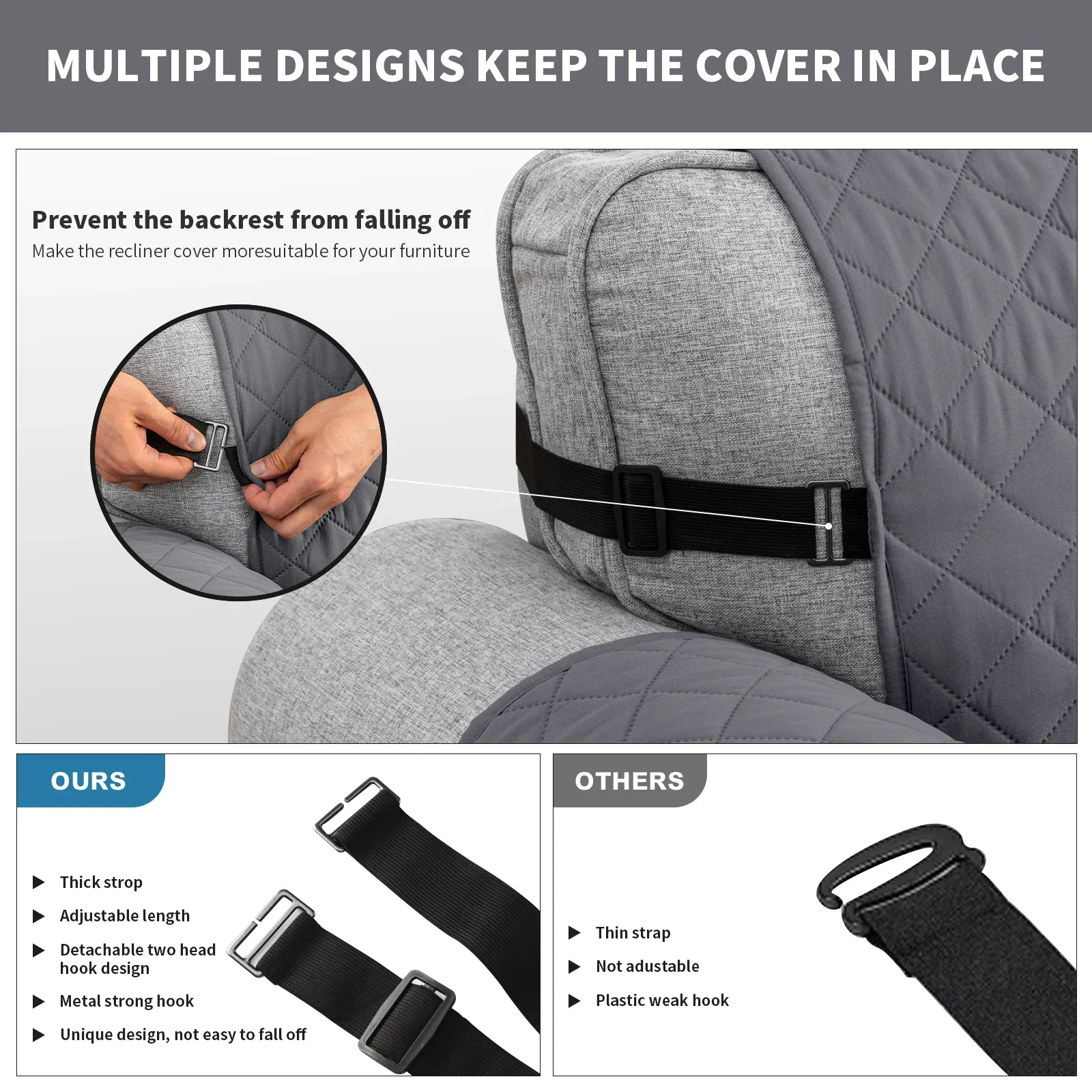 1pc Waterproof Sofa Cover Quilted Anti-wear Couch Covers for Dog Pet Kids Recliner Armchair Furniture 1/2/3/4 Seater Protect 5