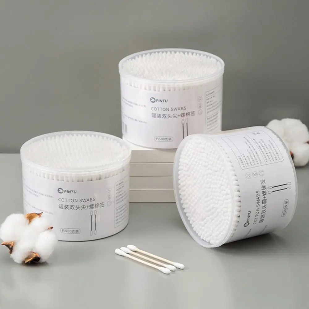 Durable Double Head Cotton Swab Wooden Wadded Sticks Multipurpose Disposable Cotton Swab Cleaning Cotton Swabs 2