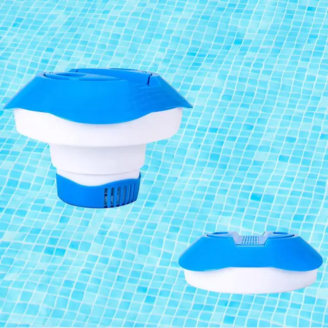 Medence Klór Adagoló Nagy Kapacitású Behúzható Fertőtlenítő Műanyag Tabletta Kellékek - Image 3