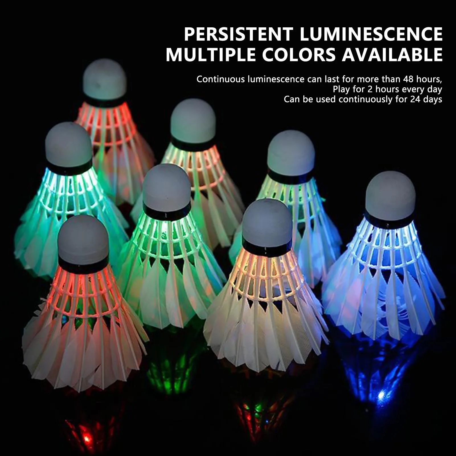 4pcs LED Badminton Shuttlecocks with Light Suitable for Outdoor and Indoor Sports badminton shuttlecock feather shuttlecock