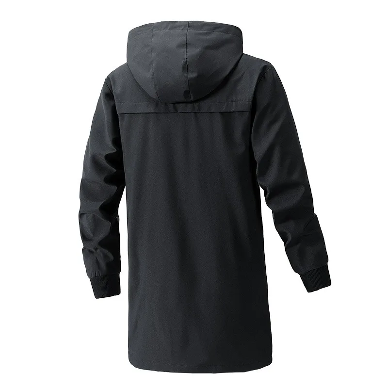 9XL Trench Coat Men Plus Size Long Windbreaker Spring Autumn New Men's Coat Hooded Jacket for Men 8XL Men Clothing 4