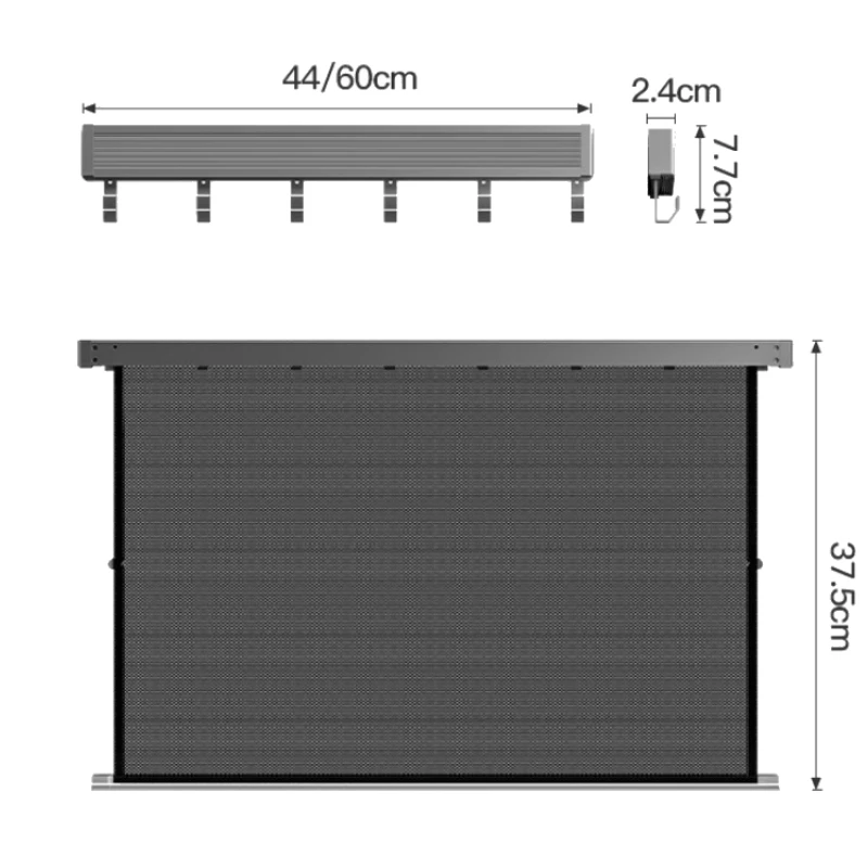 Clothes Drying Rack Collapsible of Aluminum Clothes Drying Net Tape Hook Balcony/Window/Bathroom Save Space Bathroom Accessories