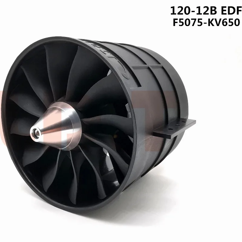 모형 항공기 EDF 120mm 12날개 덕트 팬 F5075-KV650 브러시리스 모터 7.5KG 추력