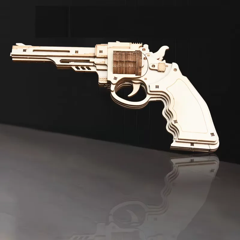 3D Puzzle Wood Assembly Model DIY Karambit Montage Toys Mini Small Pistol Toys Claw Knife Safety Knives Boys