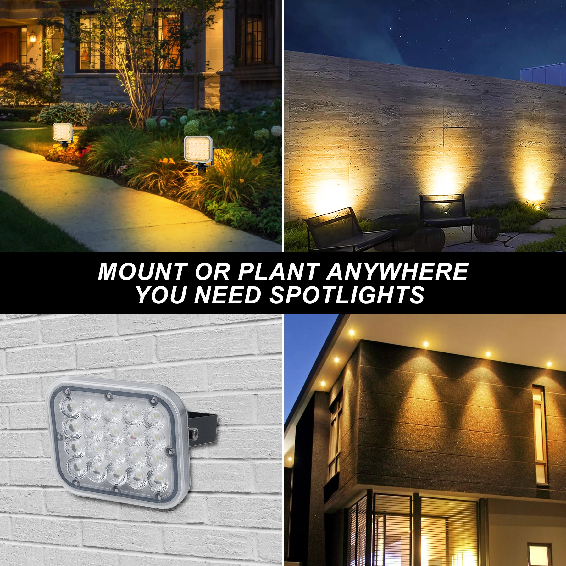 3000K/6000K/RGB Solar LED Light Outdoor IP65 Solar Lamp Garden Decoration 4in1/2in1 Outdoor Super Bright Landscape Spotlight