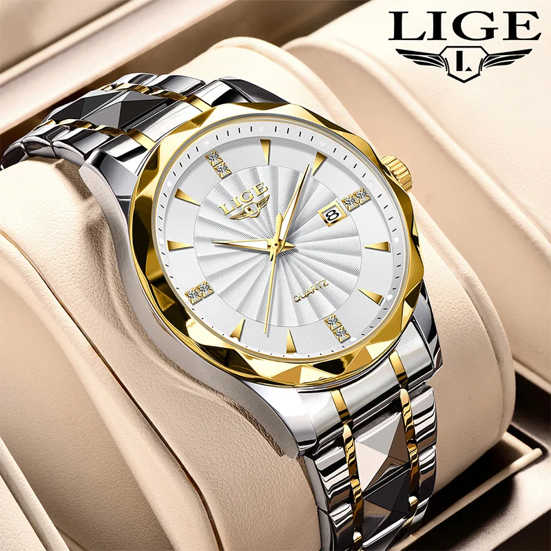 LIGE Luxury Women's Luminous Quartz Waterproof Stainless Steel Watch