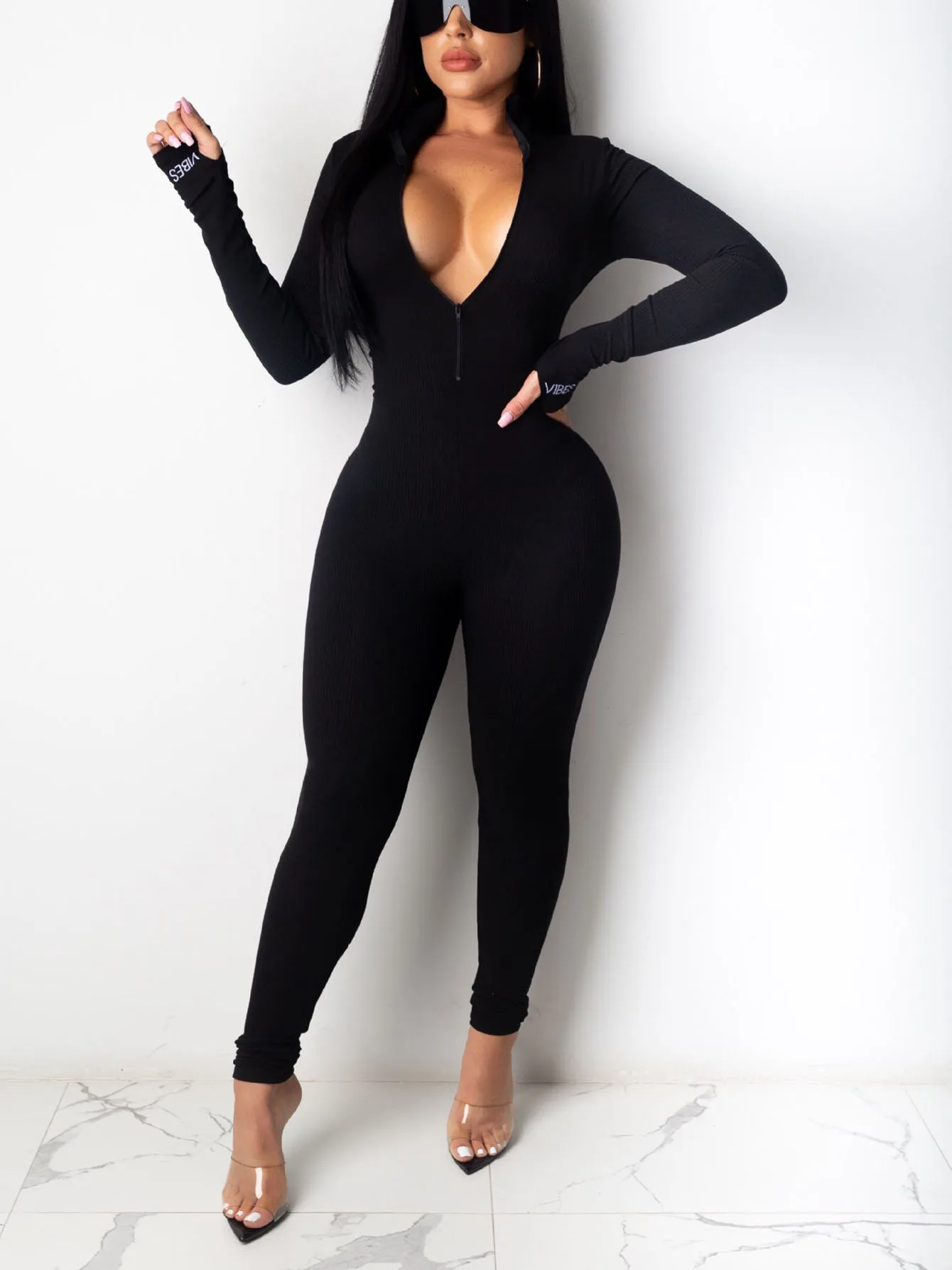 Streetwear White Knitted Sexy Bodycon Lucky Label Jumpsuit Women Overall 2024 Long Sleeve Skinny Rompers Womens Jumpsuit Female 6