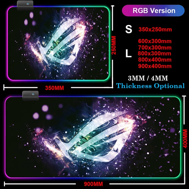 Tapis de souris de jeu personnalisé RGB, grand tapis de souris XL