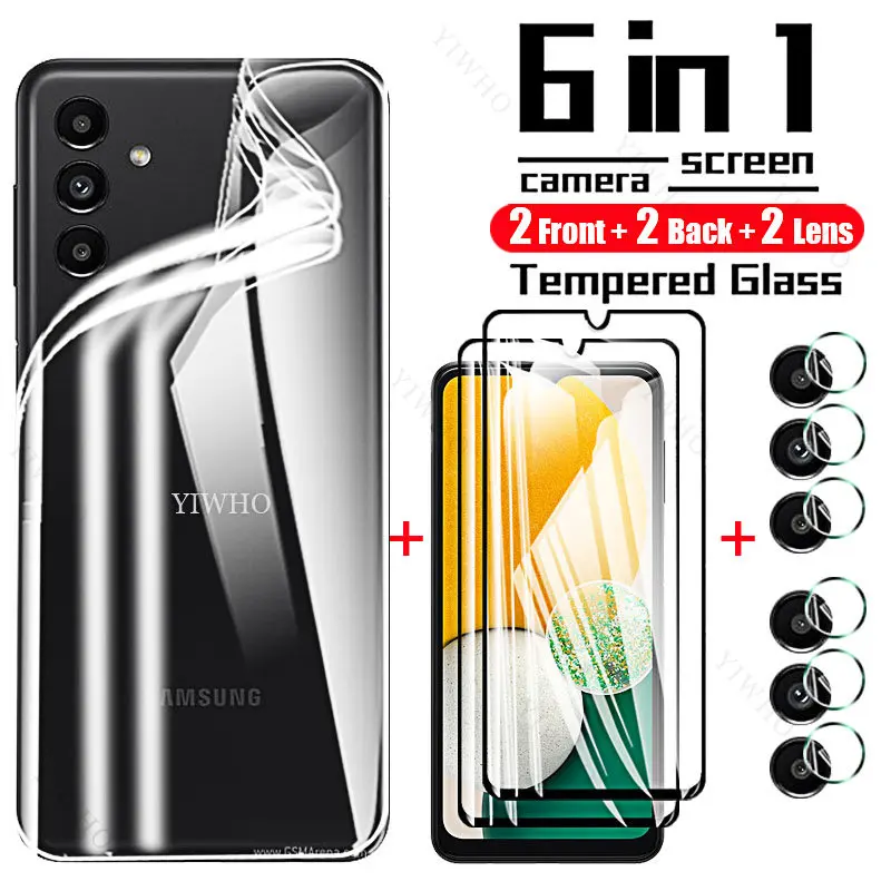 6In1 Tempered Glass For Samsung Galaxy A13 5G Screen Protector Camera Glass Back Film For Samsung Galaxy A 13 4G Protective Film