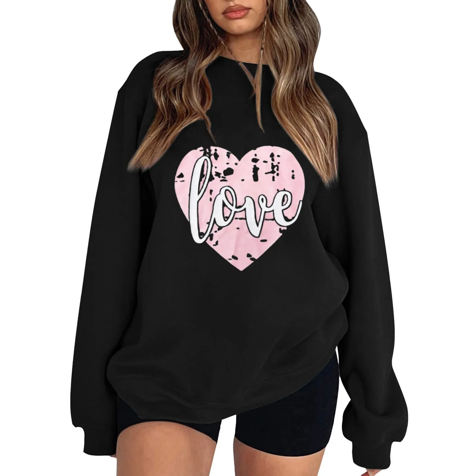 

Core Print Girlfriend Hoodies Valentine'S-Day Boyfriend Casual Hoody Honeymoon Sweatshirt Lover Pullovers Festive Sudaderas