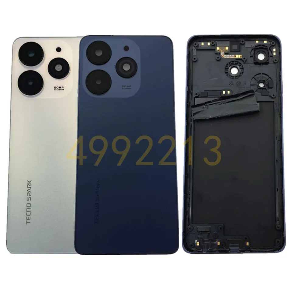 

Задняя крышка батарейного отсека для Tecno Spark 10 Pro KI7 средняя рамка с объективом камеры + Боковая кнопка