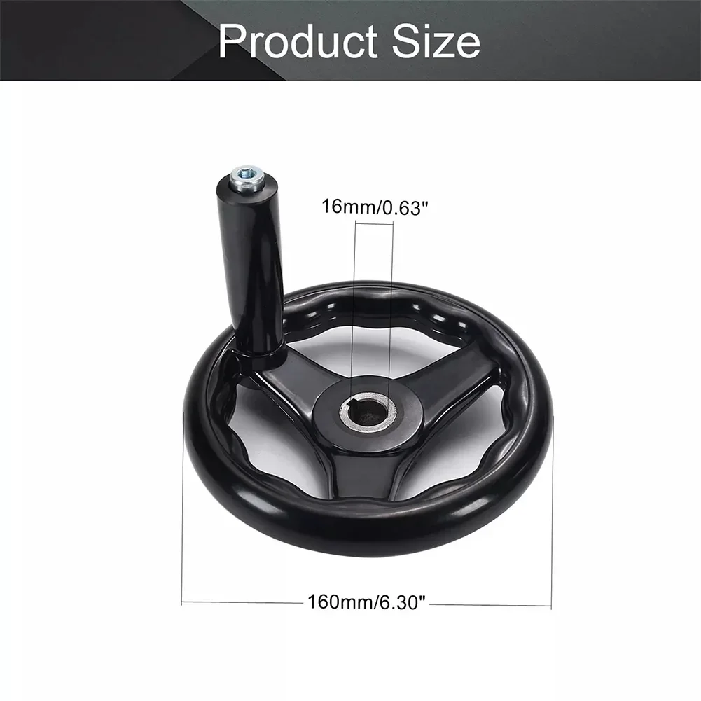 1pc Lathe Milling Handwheel D125/200/100/160mm 3 Spoke Hand Wheel Revolving Handle for Milling Machine Lathes Grinders