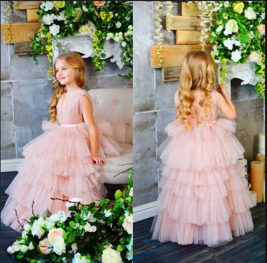 

Flower Gir lDress Fashion Beautiful Girl Princess Wedding Dress Ball Gown Pageant Princess Luxury Flower Girl Dresses