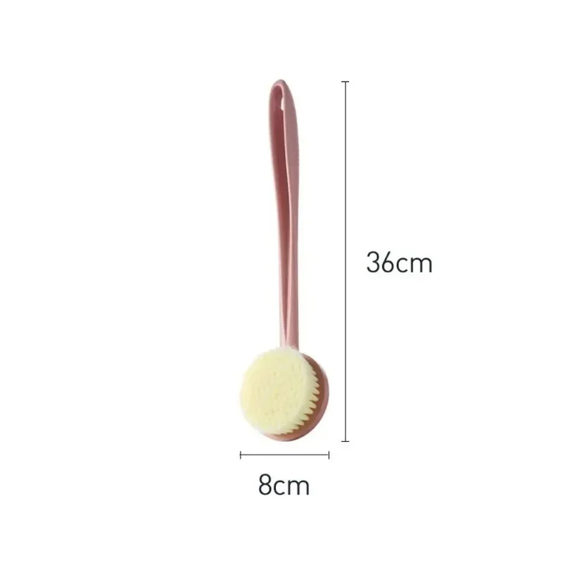Soft Body Scrubber Shower Exfoliating Scrubs Long Handle Bath Brush Exfoliator Skin Massager Cleaning Brush Bathroom Accessories
