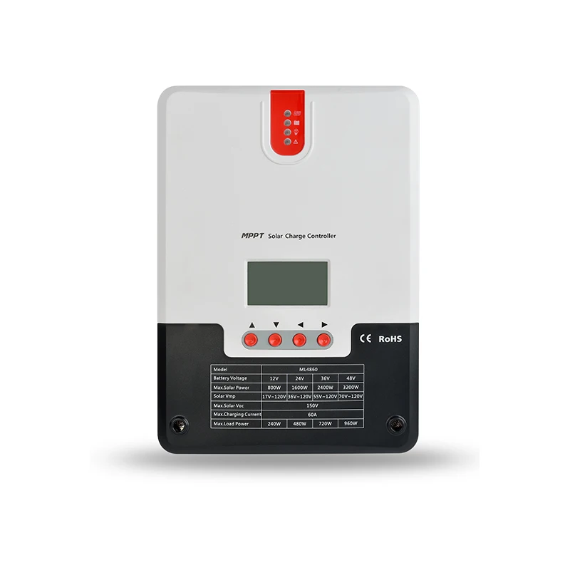 60A ML4860 MPPT Solar Charge Controller Auto Controller for batteries solar PV r