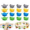 NEW Wooden Train Track Accessories Plastic Building Blocks Adapter Set Wooden Track Connectors fit for Railway Tracks Toys 1