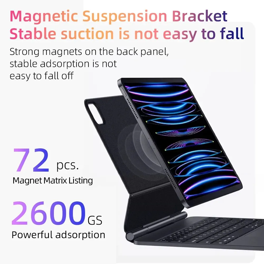 Backlight Magic Keyboard for iPad Pro 12 9 12.9 M2 for iPad Pro 11 10th Air 5 Air 4 Bluetooth Keyboard Folio