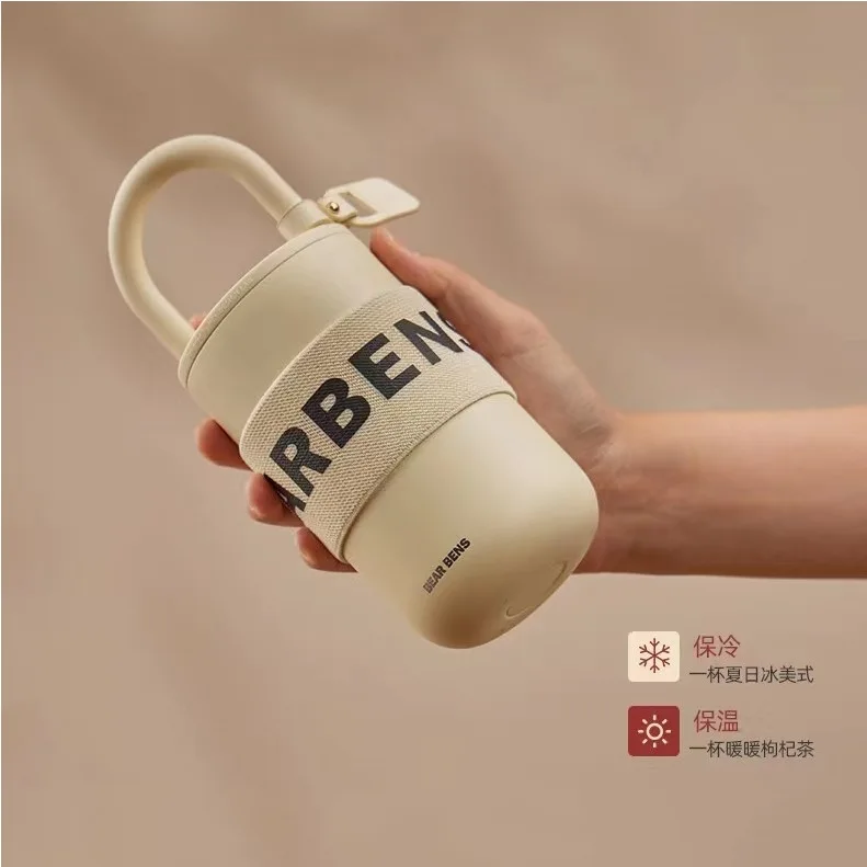 

Stainless Steel Insulated Cup Coffee Cup 304 Women's Shoulder Strap Simple and Portable Water Cup Thick Design Water Bottle