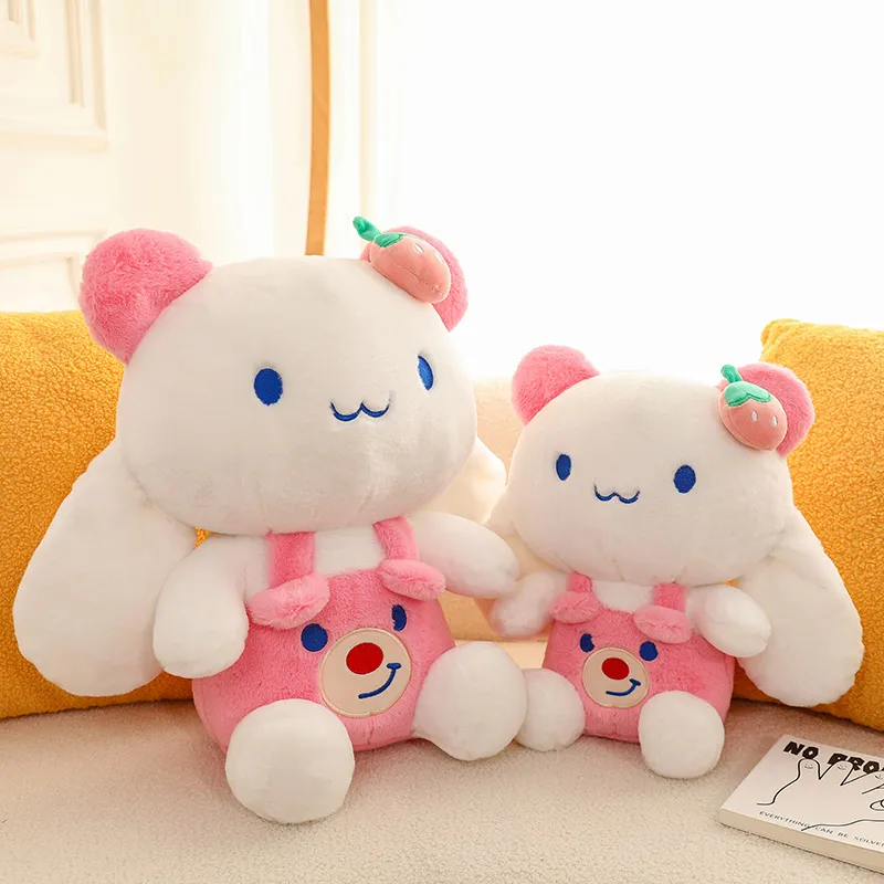 23/35/45/55cm Kawaii Strawberry Dog Plush Toy Cute Stuffed Animals Pink Bear Plushies Doll Cartoon Soft Kids Toys for Girls Gift