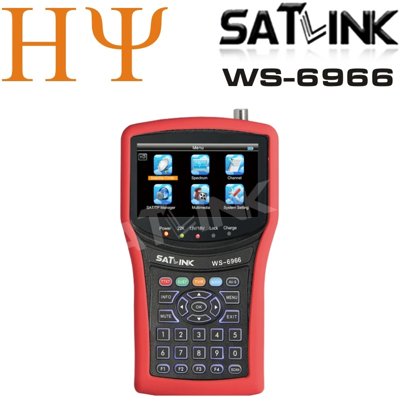 

Original Satlink WS-6966 Satellite Finder Meter PWR CN CBER MER MPEG4 DVB-S2 Meter Satlink WS6966 HD HD Satellite Singnal Finder