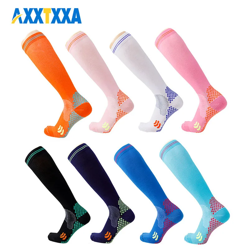 1 Pair Compression Socks for Men Women 20-30mmhg Knee High Support for Sports Nurses Circulation Flight Athletic