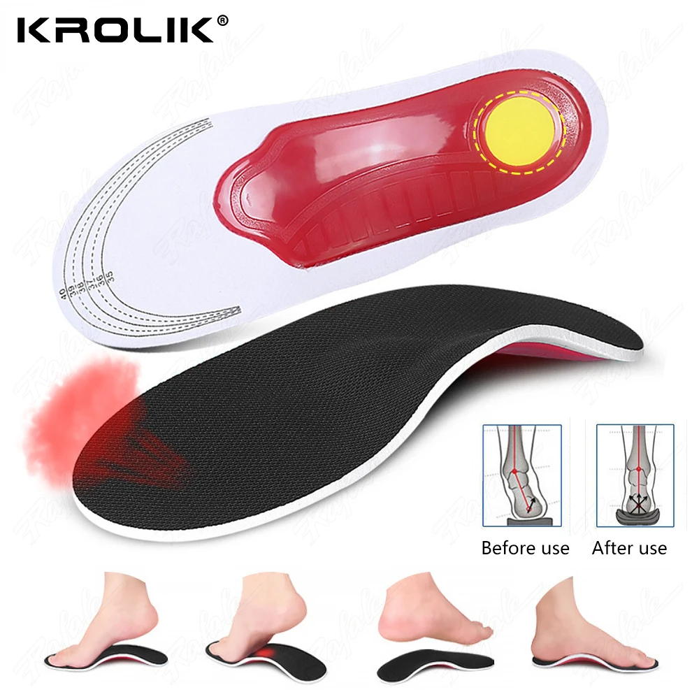 

Sport Eva Orthotic Insoles Flat Arch Support Pad Inner Outer Eight-shaped Orthopedic Foot Pad Shoe Insoles Man Women