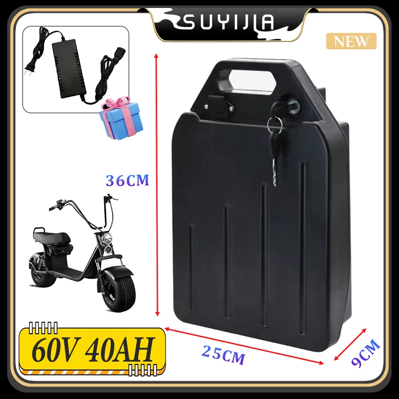 

Original 60V 40Ah 16S 18650 lithium Battery for-Harley Electric Motorcycle Bicycle Below 1800W Waterproof Lithium Battery pack