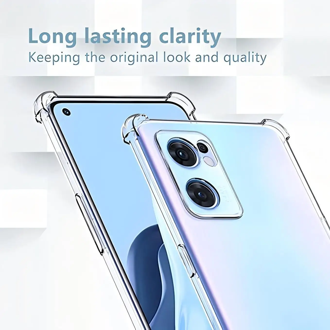 Shockproof Clear Bumper Case - Transparent Silicone Soft Cover